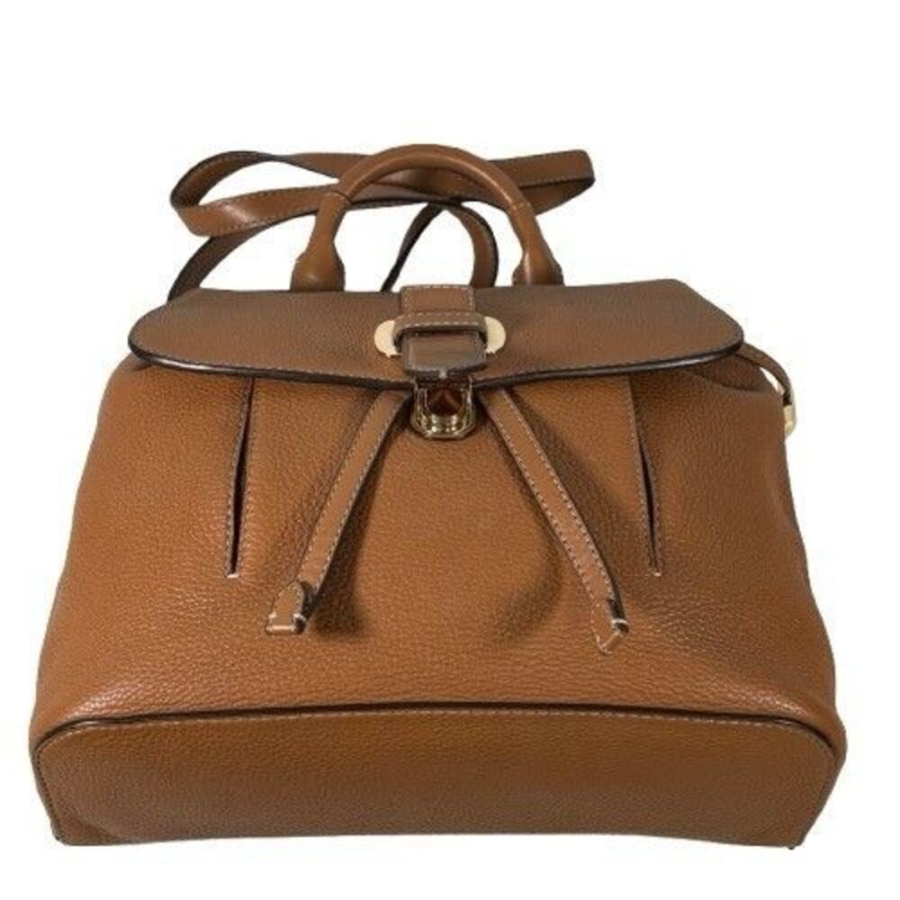 Michael Kors Romy Acorn Brown Pebbled Leather Medium Backpack Handbag - Picture 12 of 16